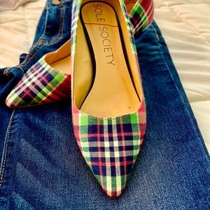 Plaid heels